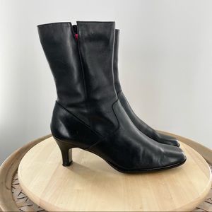 Worthington 2 inch heeled leather boots, size 7.5